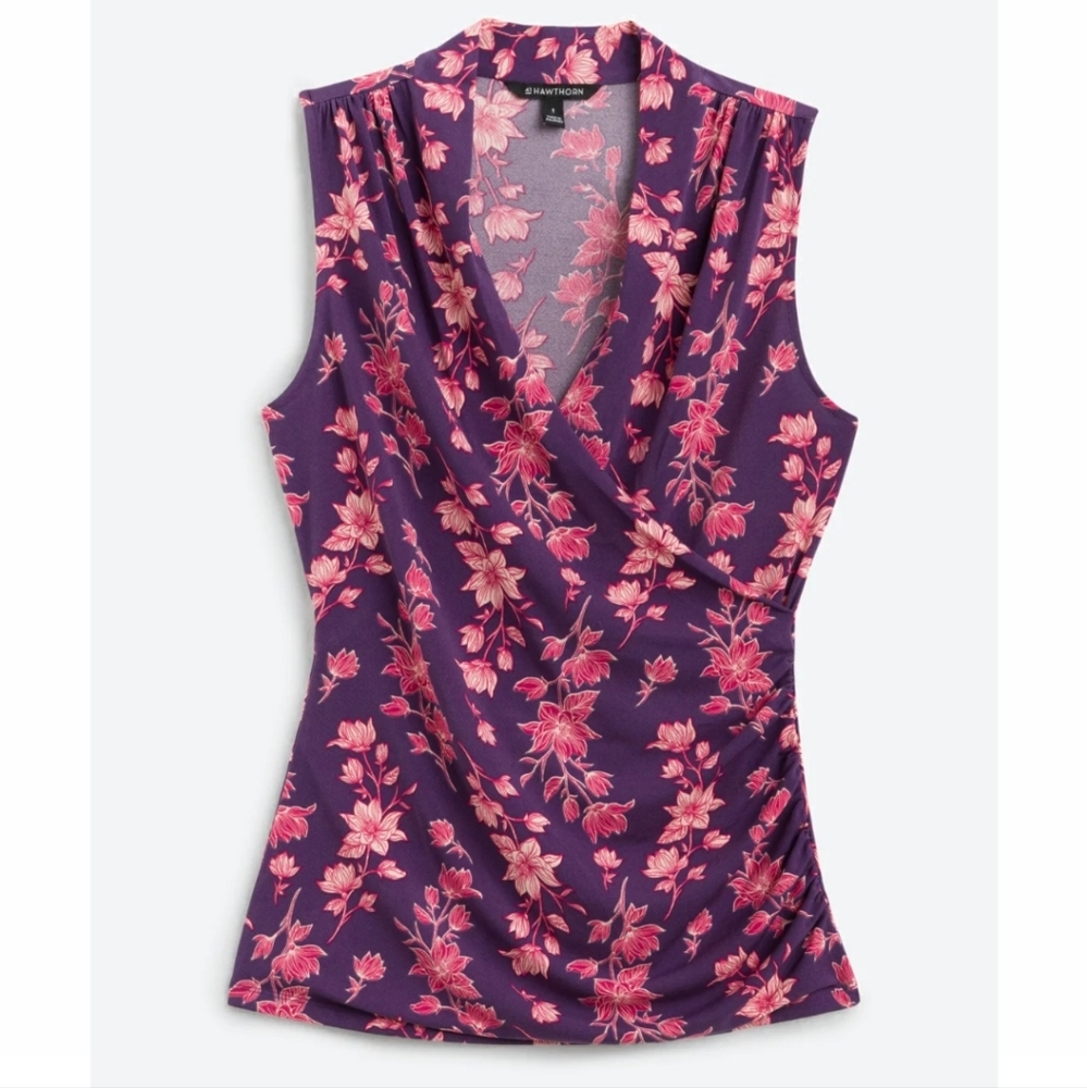 Benni Wrap Front Moss Crepe Knit Top